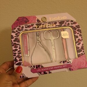 Bebe Pink and Silver Manicure Set
